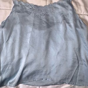Baby Blue Satin Tank🤍